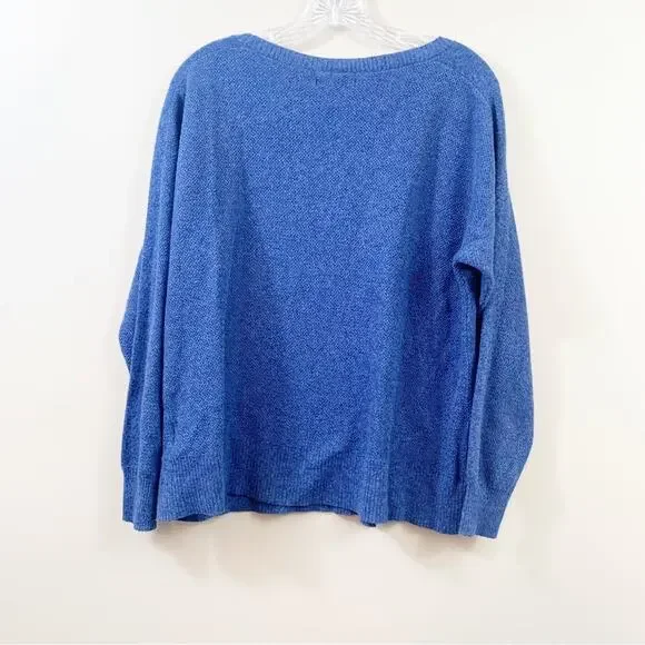 American Eagle Knit Crew Neck Blue Sweater - Picture 5 of 5